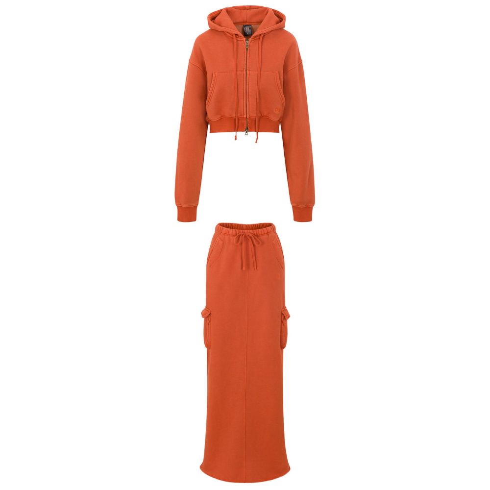 Fashion Hooded Pockets Cargo Two Pieces Dress