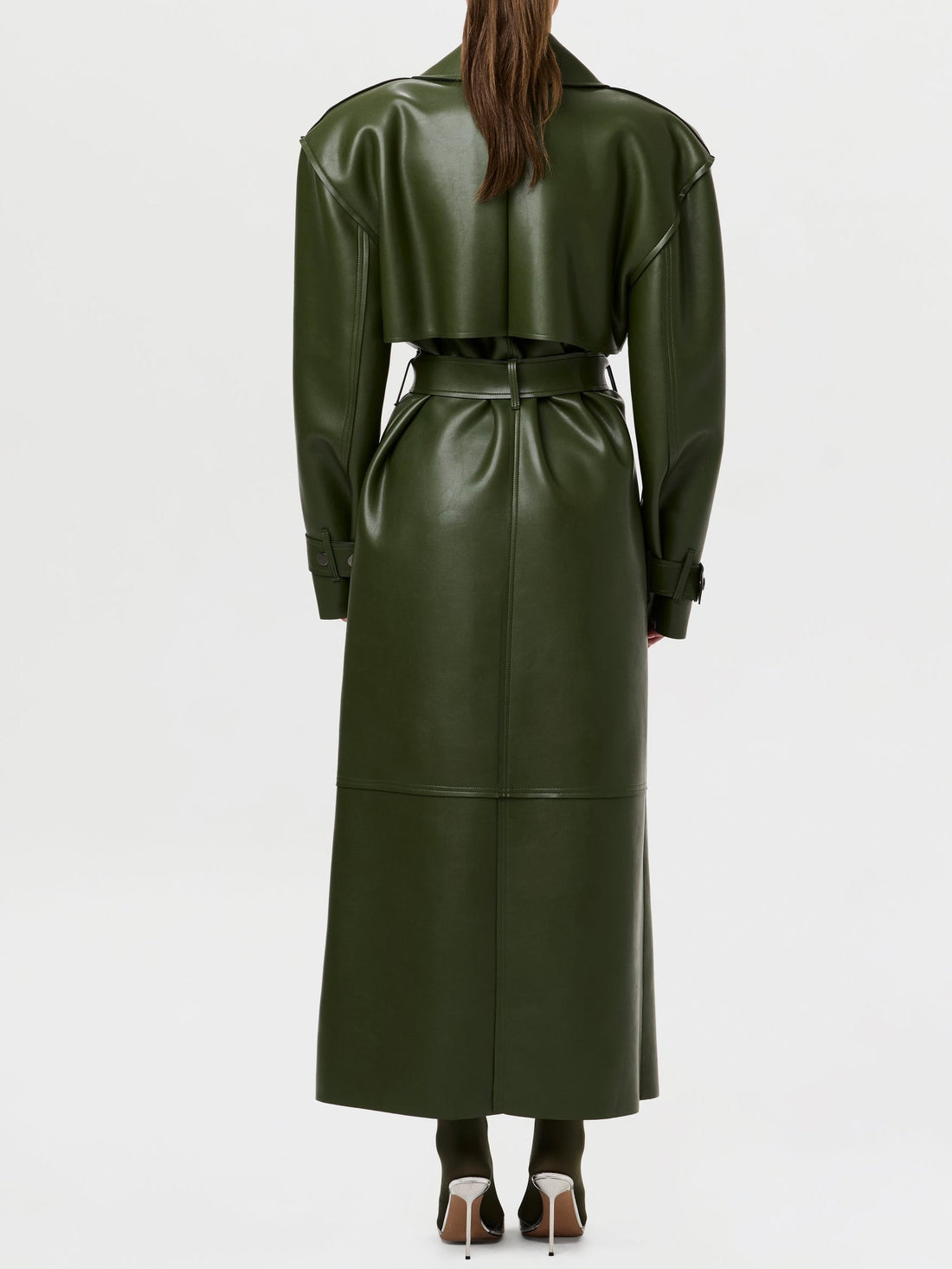 Vegan Leather Trench Coat