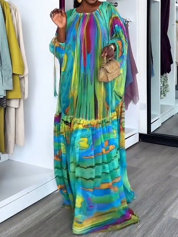 Rainbow With Embellished Holder Maxi Dress