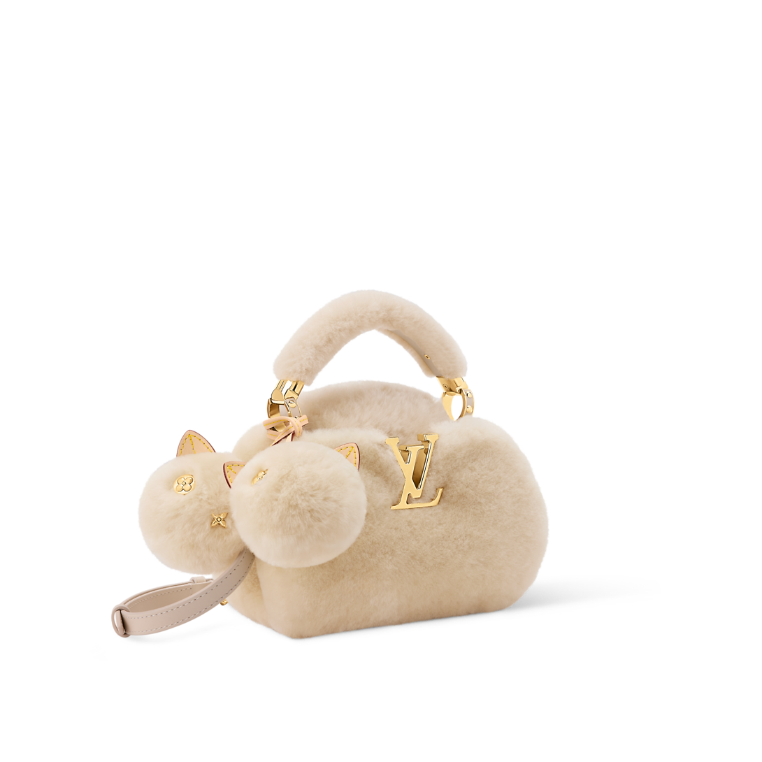 Cream Shearling Handbag