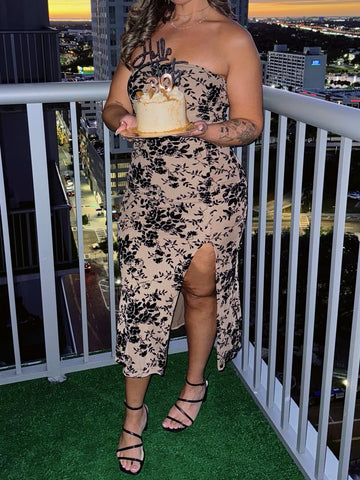 Sweet Obsession Strapless Midi Dress