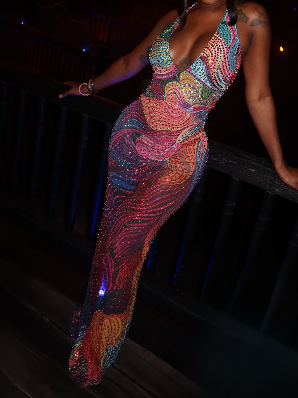 Mirage Multi-Colored Maxi Dress