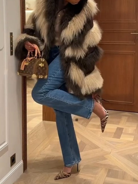 Patchwork Mongolian Fur Coat