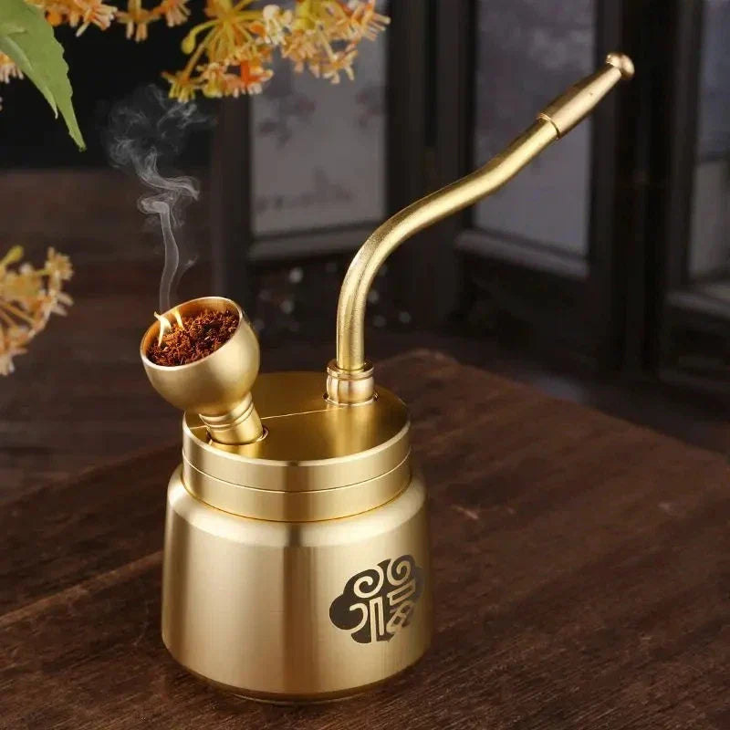 Artisan Brass Pipe Aromatherapy Incense Burner